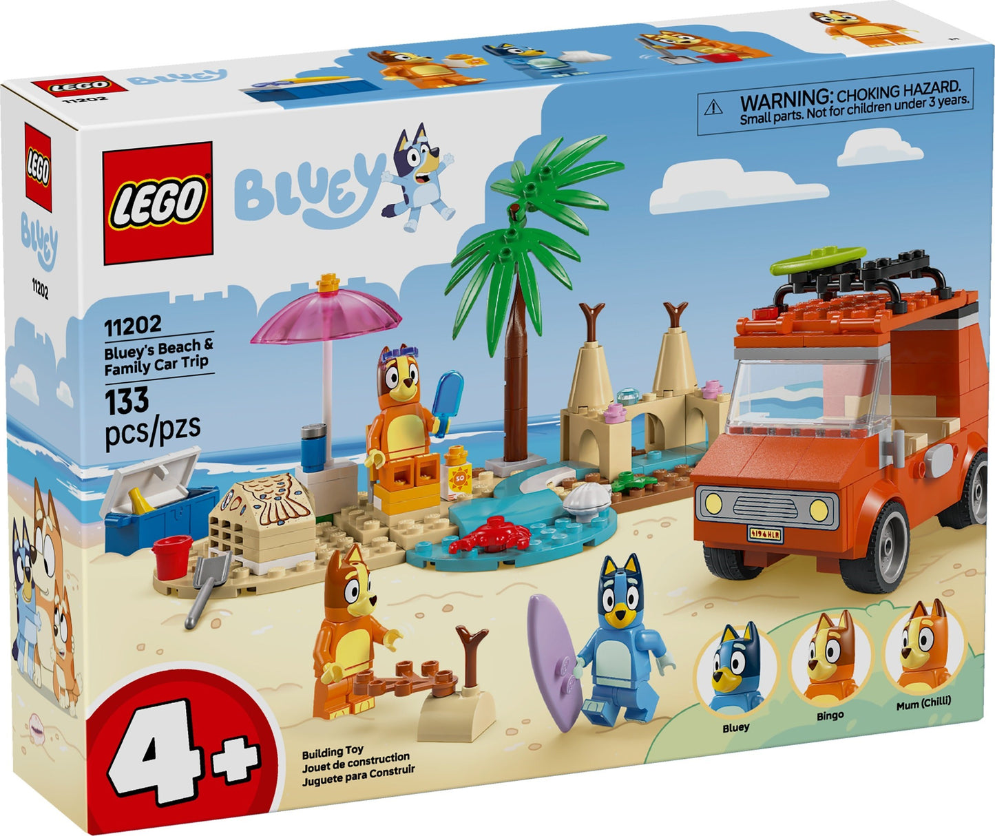 LEGO® Bluey 11202: Bluey og familiens biltur til stranden