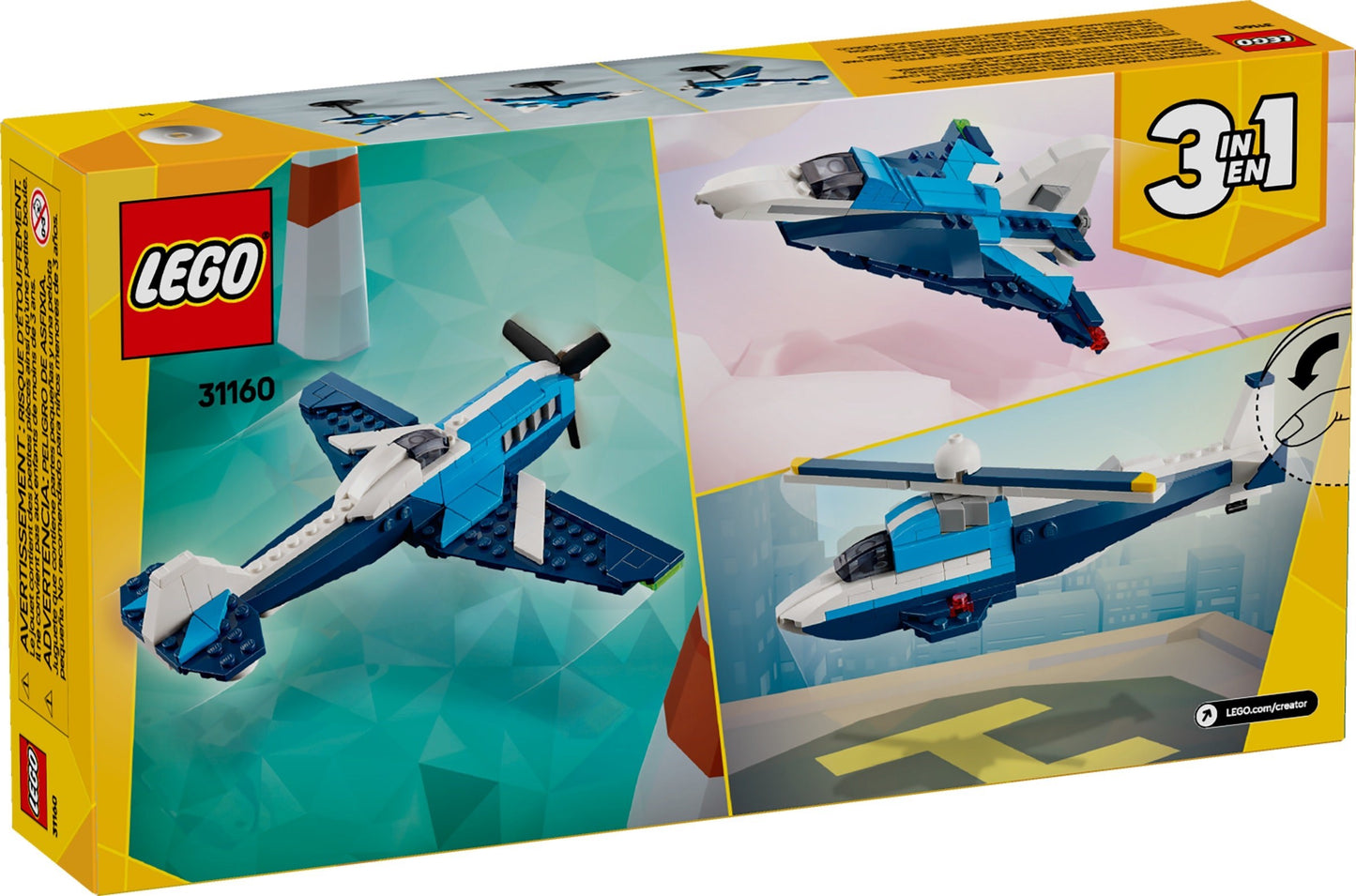 LEGO® Creator™ 31160: Luftfartøy: konkurransefly