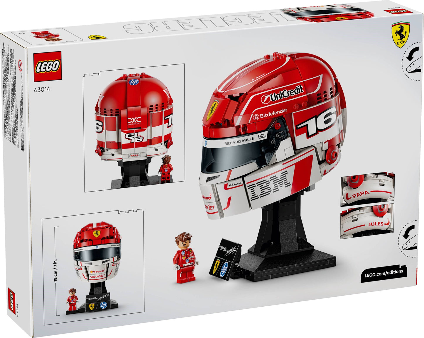 LEGO® Editions™ 43014: Scuderia Ferrari HP Charles Leclerc hjelm