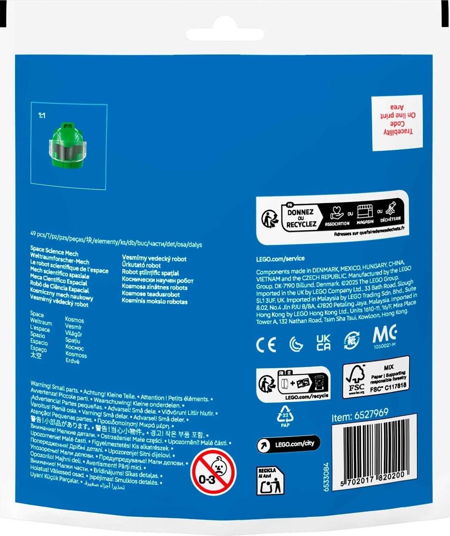LEGO® City 30694: Romforskningsrobot