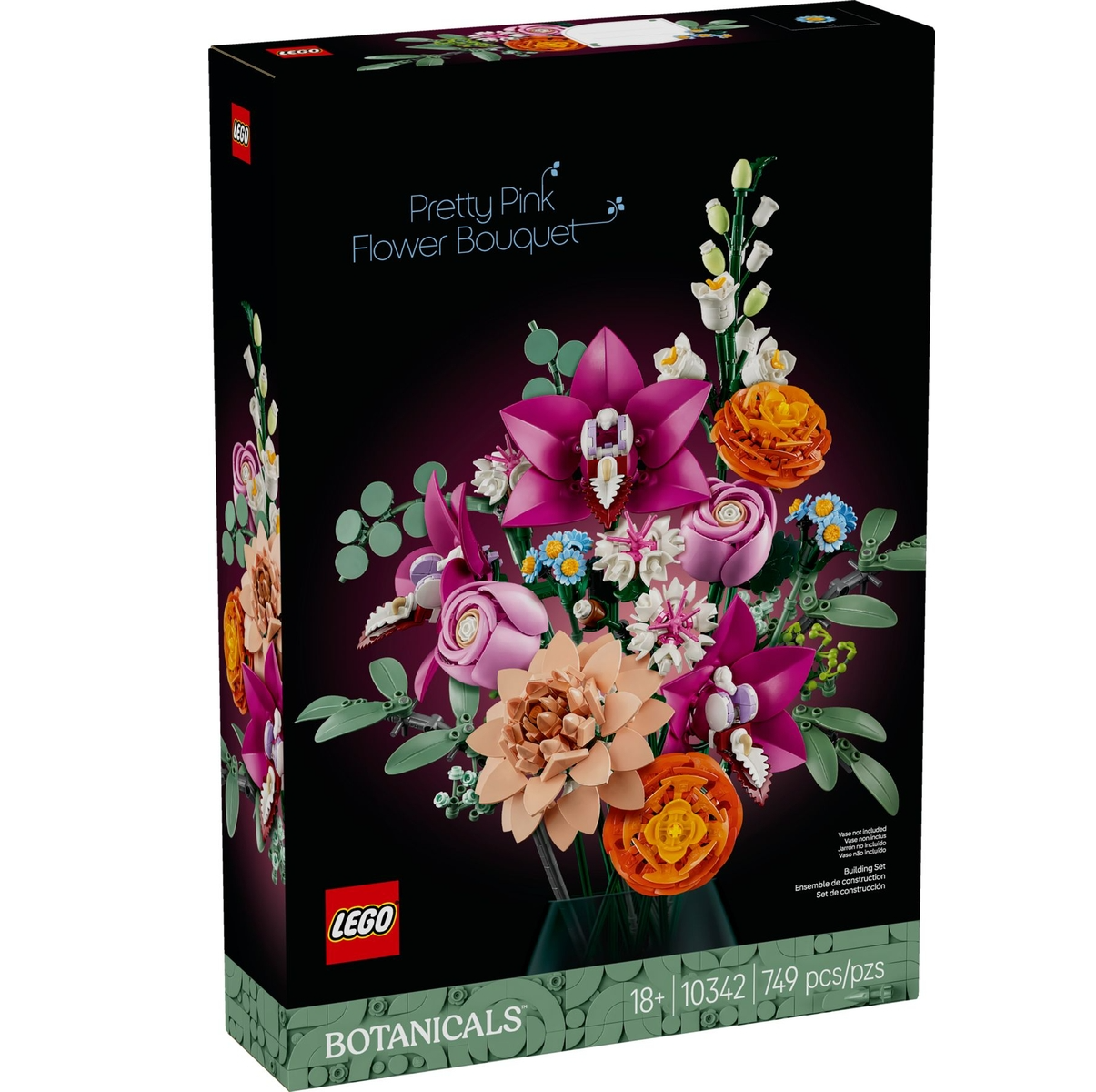 LEGO® Botanicals™ 10342: Vakker bukett med rosa blomster