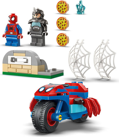 LEGO® Marvel™ 11206: Spidey på motorsykkel mot Rhino
