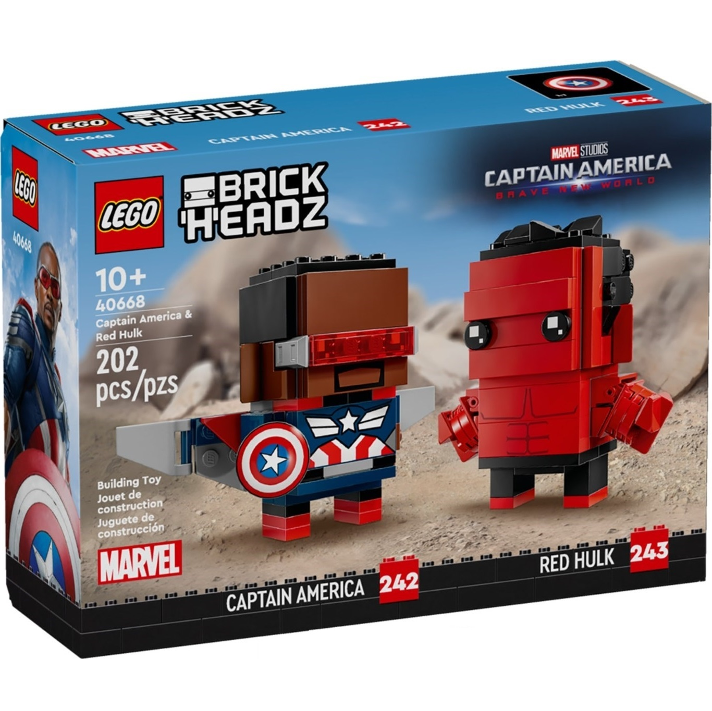 LEGO® BrickHeadz™ 40668: Figurer av Captain America og Red Hulk