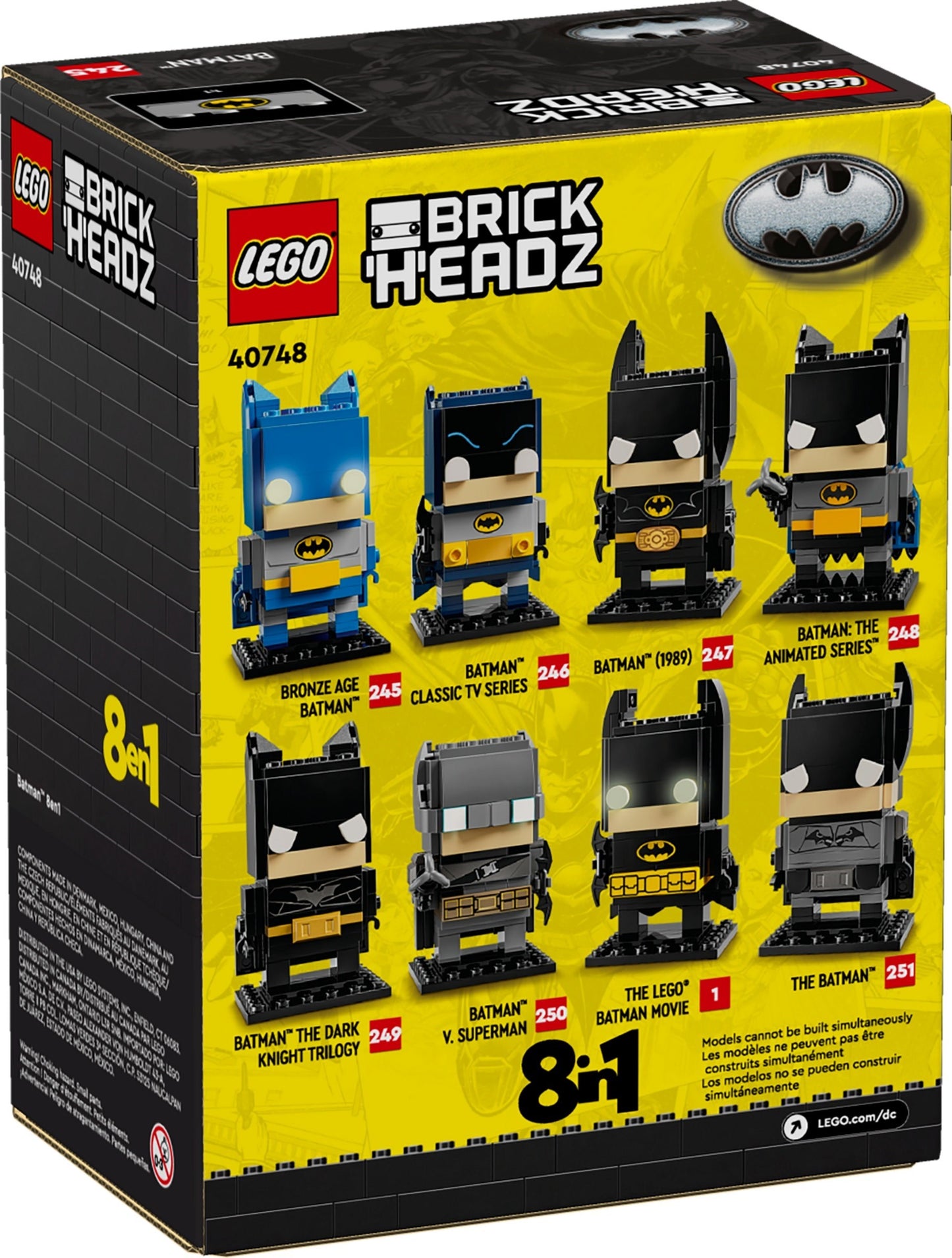 LEGO® BrickHeadz™ 40748: Batman™ 8-i-1 figur