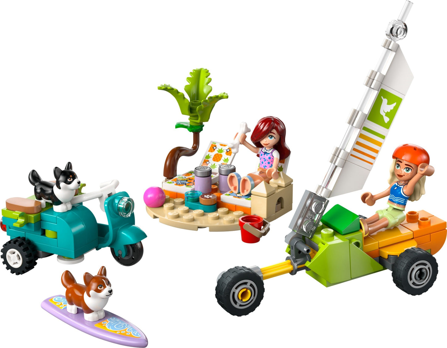 LEGO® Friends™ 42641: Lekesett med surfende hunder og scooter
