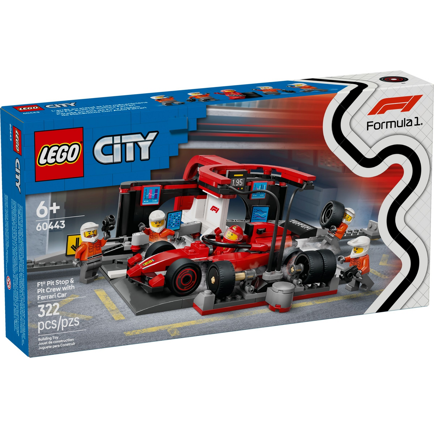 LEGO® City 60443: F1®-depotstopp og -team med Ferrari-bil