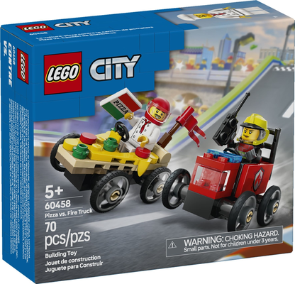 LEGO® City 60458: Billøp mellom pizzabil og brannbil