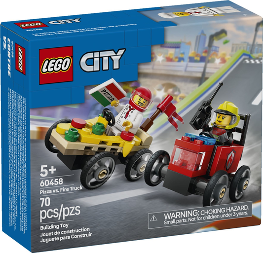 LEGO® City 60458: Billøp mellom pizzabil og brannbil