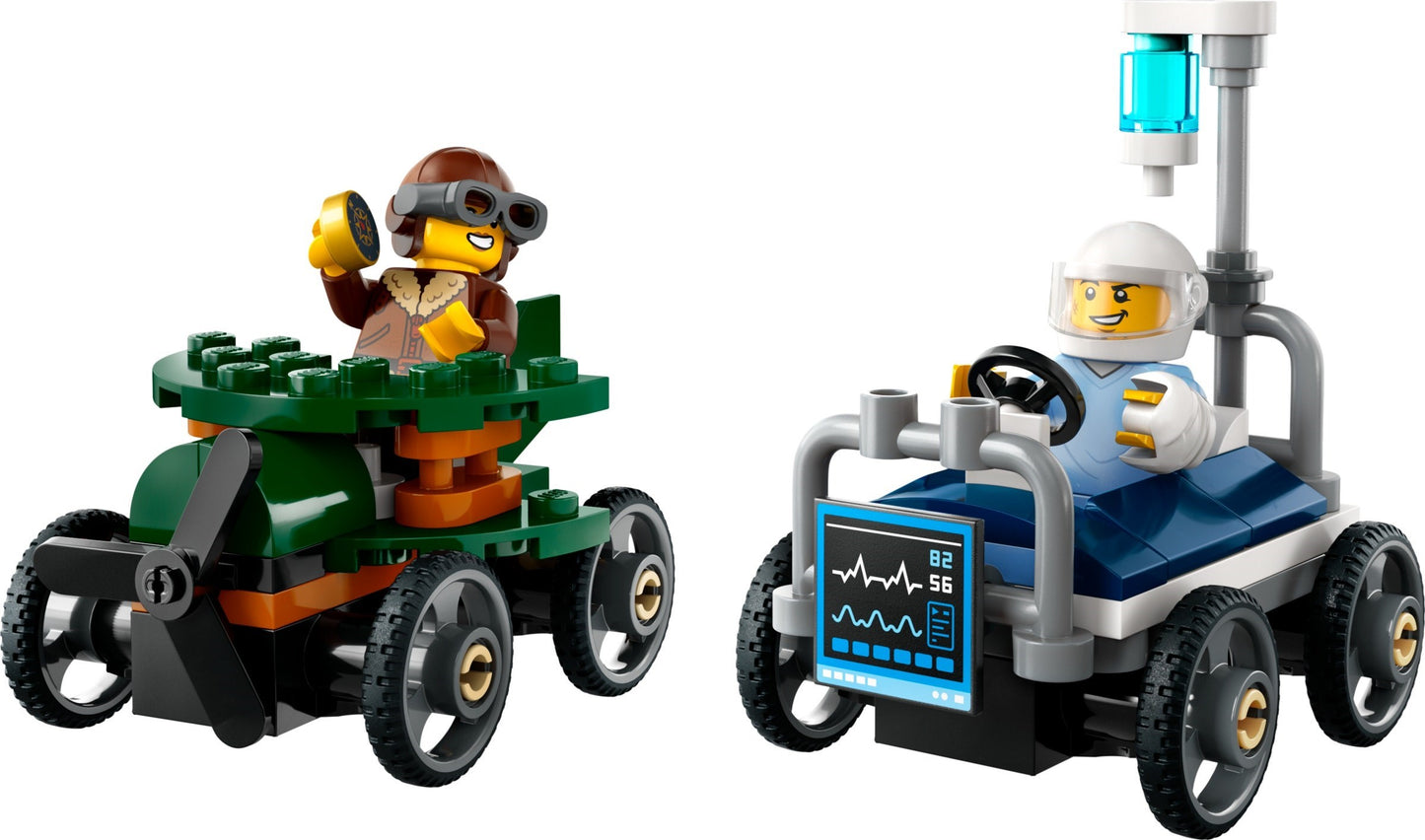 LEGO® City 60459: Racerbilpakke flybil mot sykesengbil