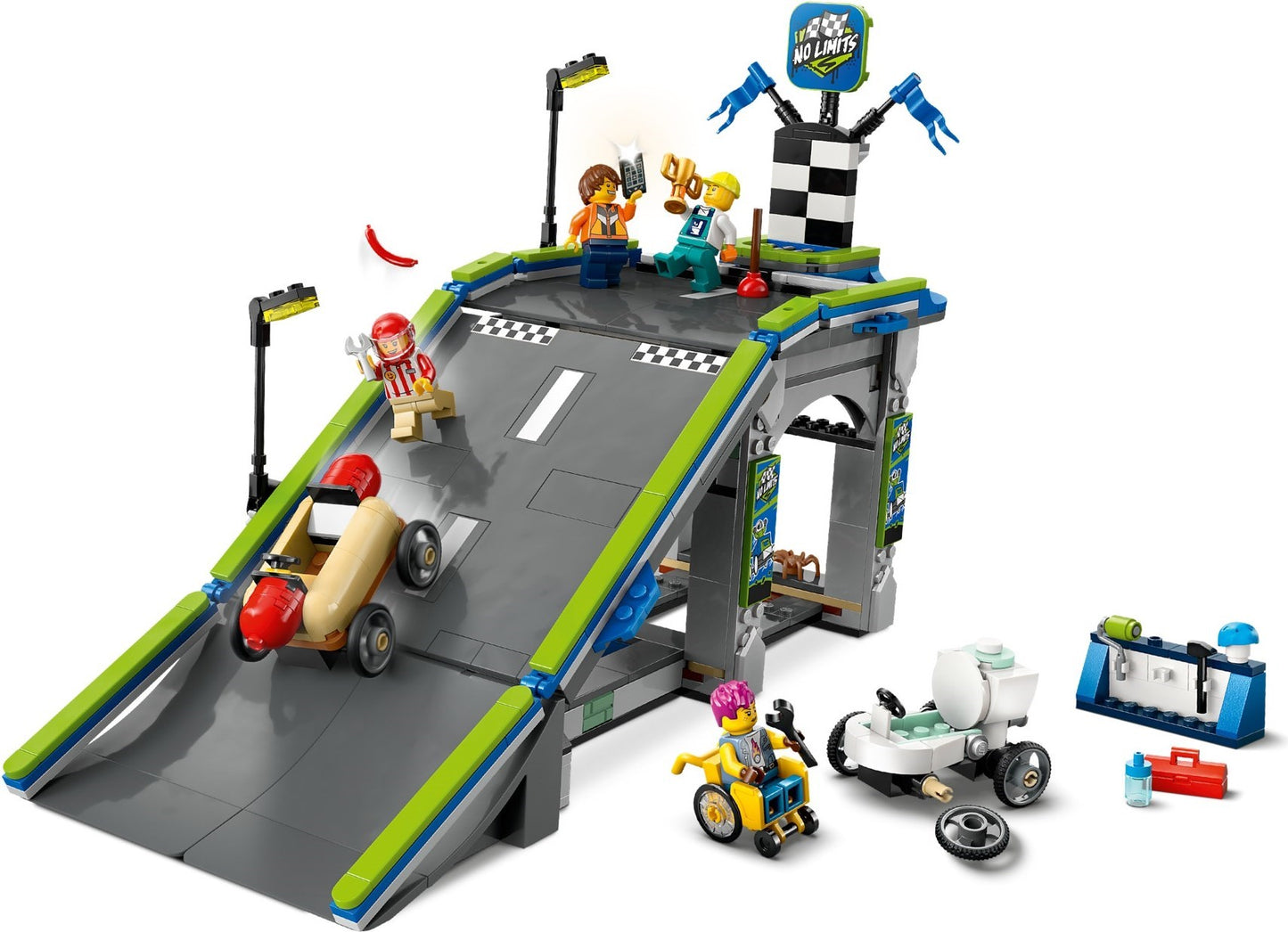 LEGO® City 60460: Grenseløs action: Racerbilbane med rampe