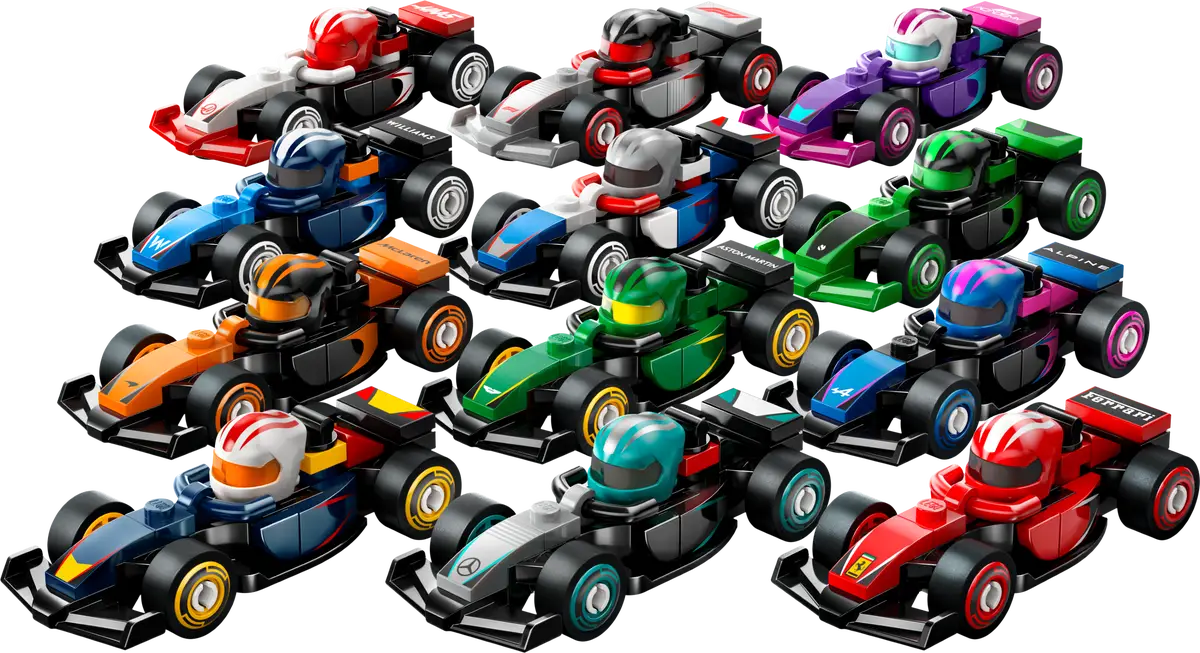 LEGO® Minifigures 71049: F1®-racerbiler Komplett pakke