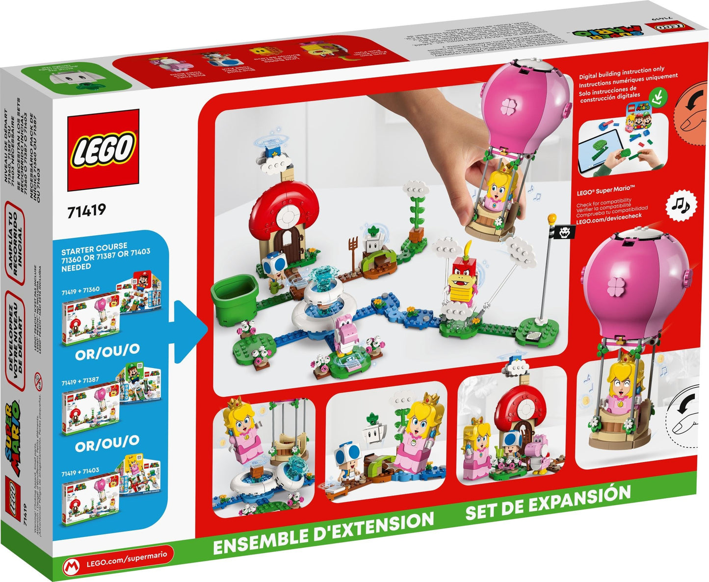 LEGO® Super Mario™ 71419: Peach' hage og luftballong