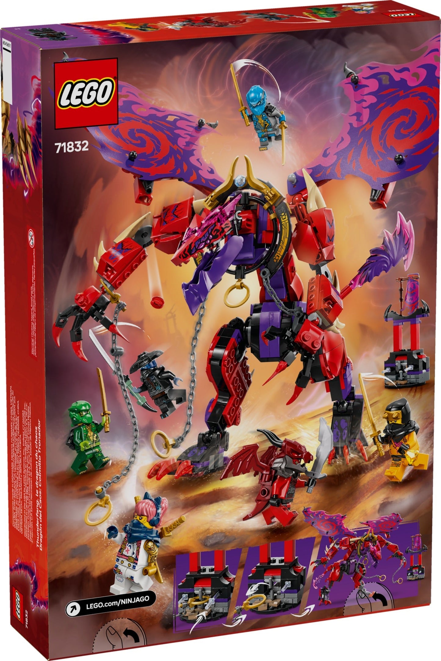 LEGO® NINJAGO® 71832: Kaosdragen Thunderfang
