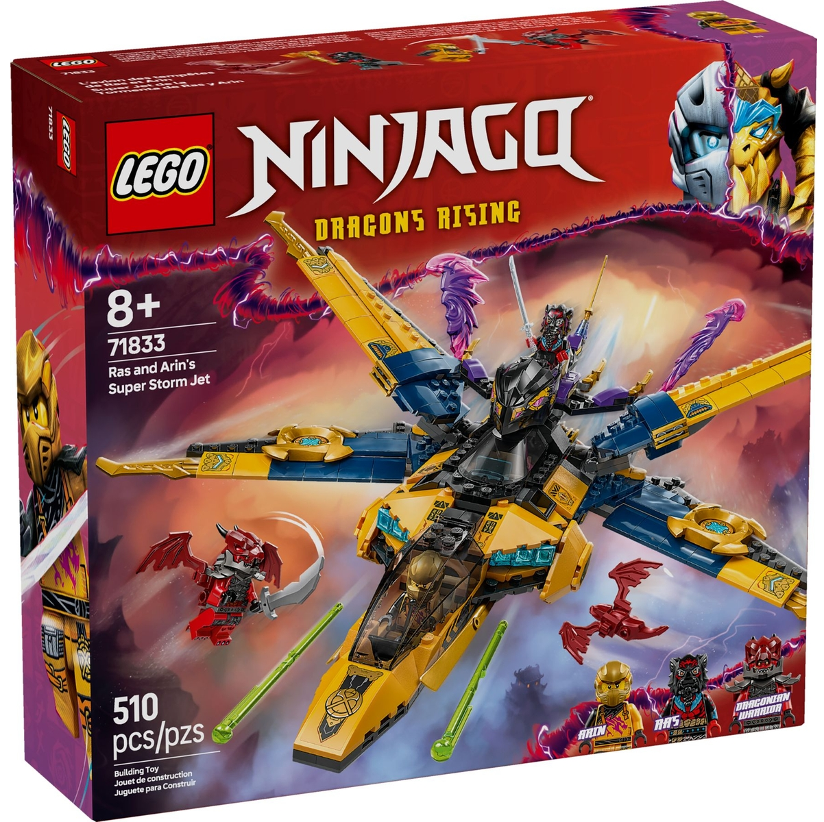 LEGO® NINJAGO® 71833: Ras og Arins superraske stormjager