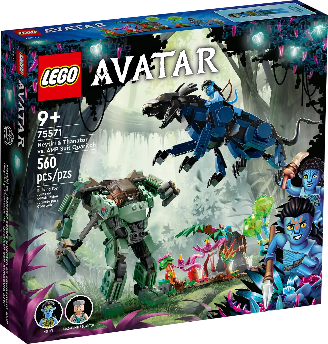 LEGO® Avatar™ 75571: Neytiri og Thanator mot Quaritch i AMP-robotdrakt