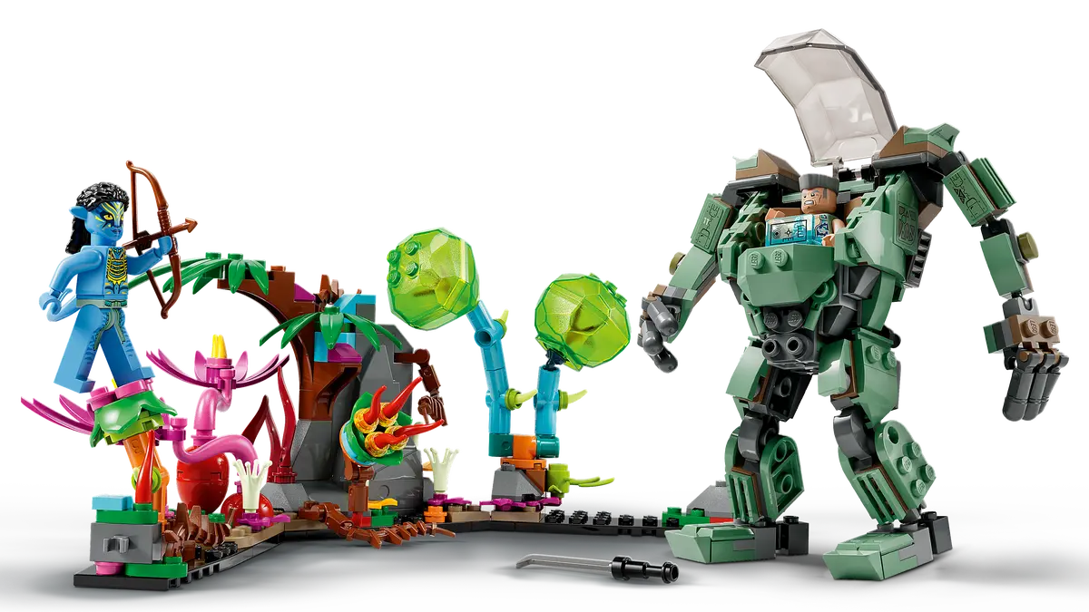 LEGO® Avatar™ 75571: Neytiri og Thanator mot Quaritch i AMP-robotdrakt