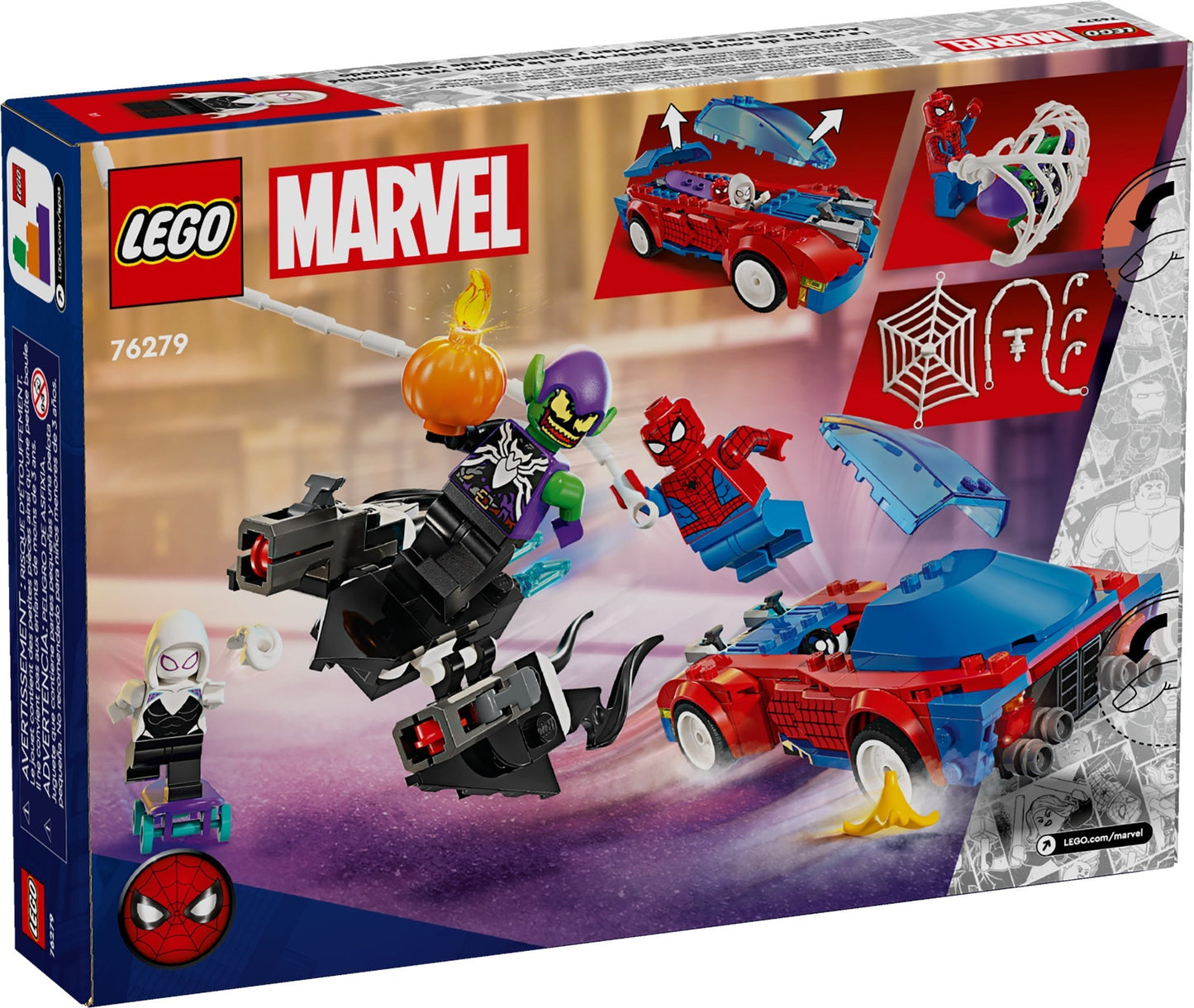 LEGO® Marvel™ 76279: Spider-Mans racerbil og Venom Green Goblin