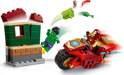 LEGO® Marvel™ 76287: Iron Man med motorsykkel og Hulken