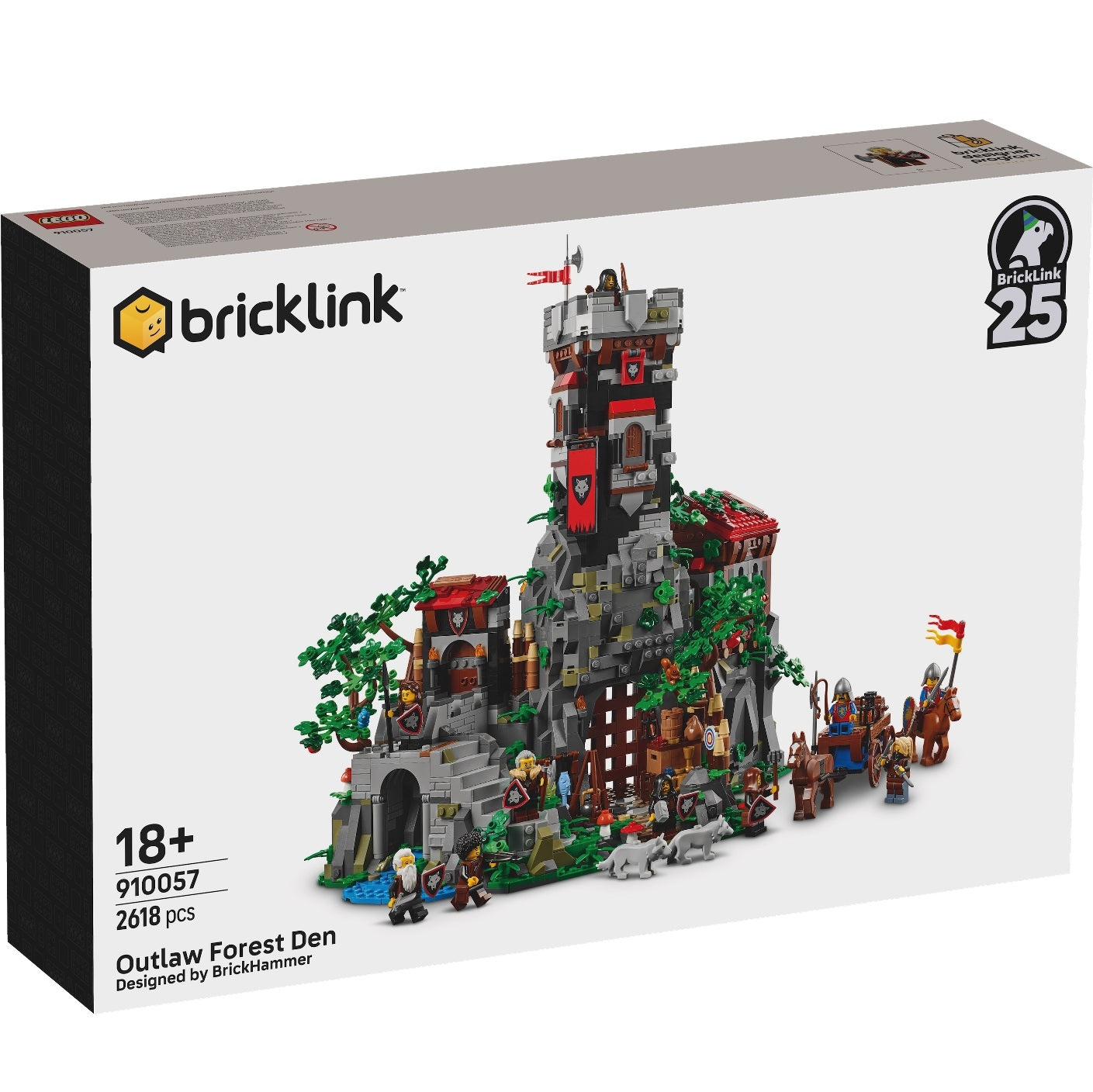 LEGO® Bricklink® 910057: Røverborgen i skogen