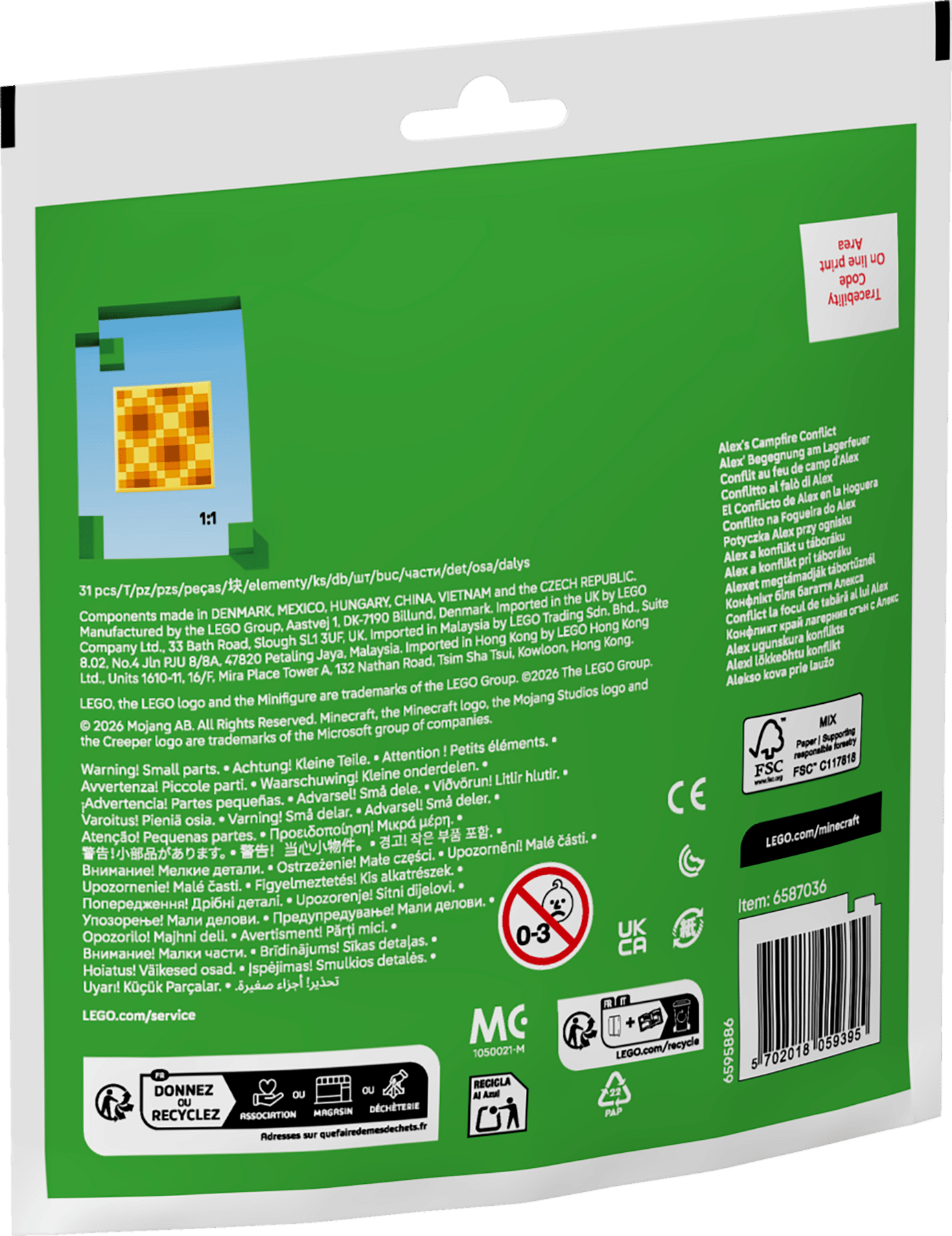 LEGO® Minecraft™ 30732: Alex' leirbålskonflikt